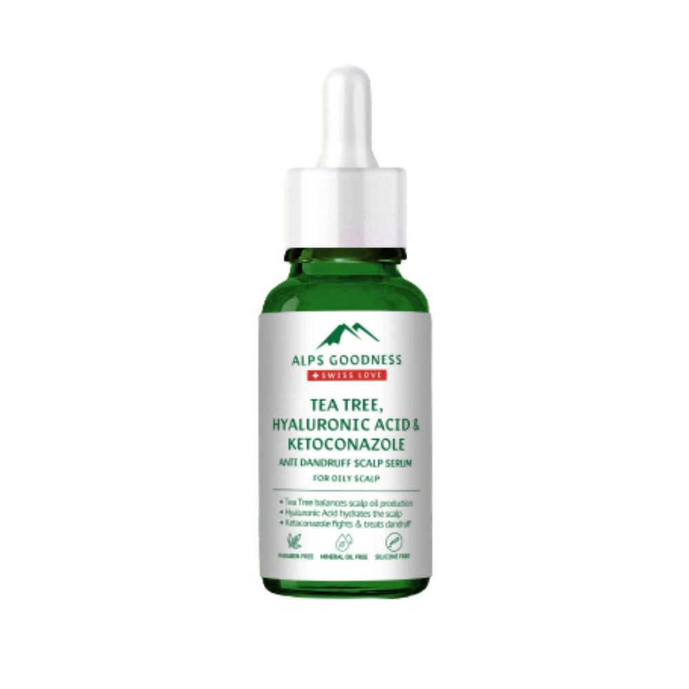 Alps Goodness Tea Tree, Hyaluronic Acid & Ketoconazole Anti Dandruff Scalp Serum | Grocsy