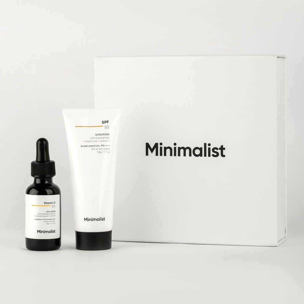 Minimalist Brightening & SPF Skincare Gift Set | Grocsy