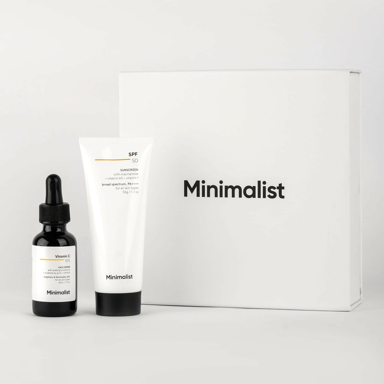 Minimalist Brightening & SPF Skincare Gift Set | Grocsy