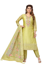 Joban Fashion Chanderi Green Color Kurta Set | Grocsy