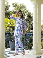 Casual Fashionable Multi Muslin Cotton co-ord set - Manya | Grocsy
