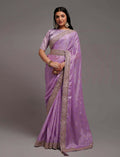 PR Fashion Onion Chinon Embroidery Lace Saree | Grocsy