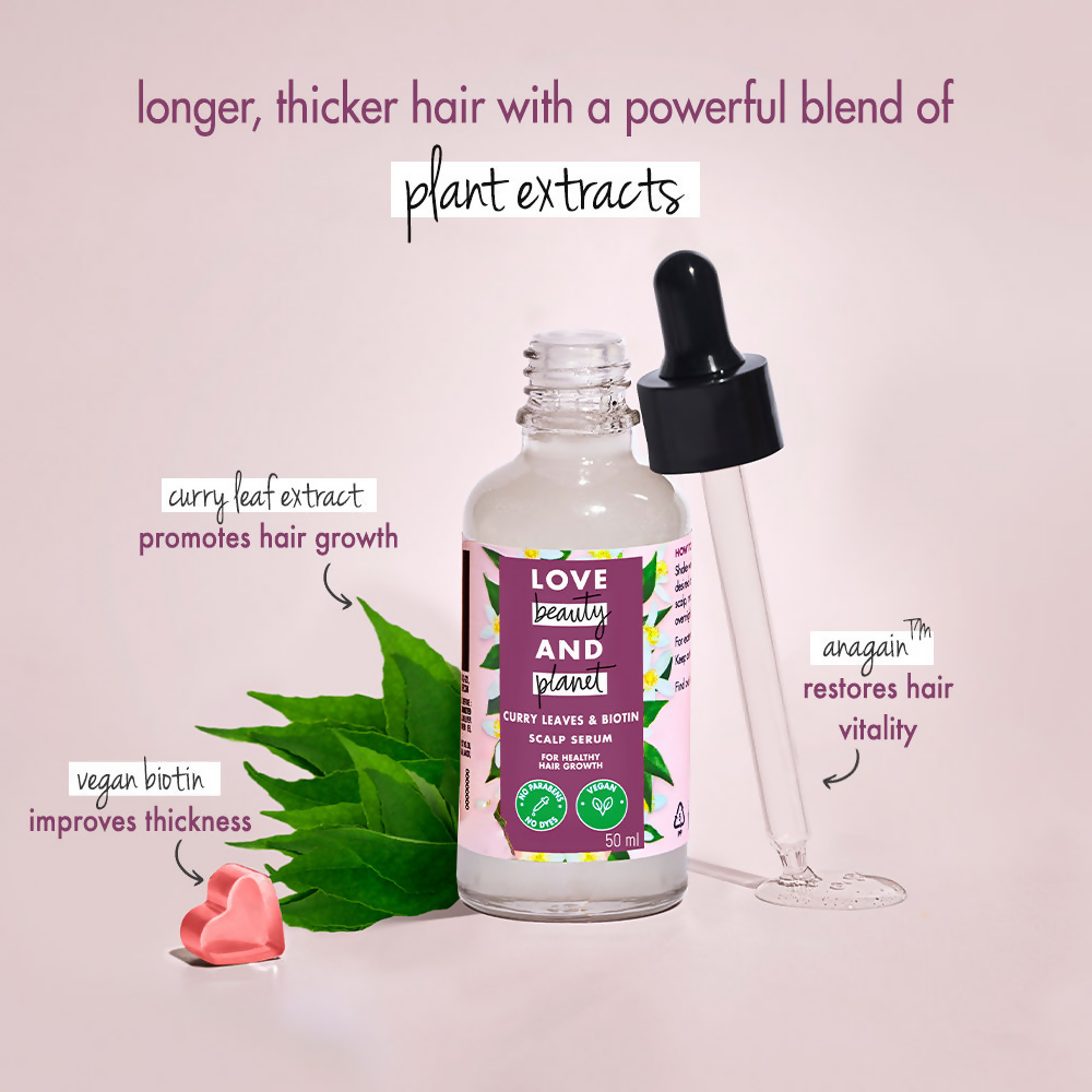 Love Beauty And Planet Curry Leaves & Vegan Biotin Scalp Serum | Grocsy