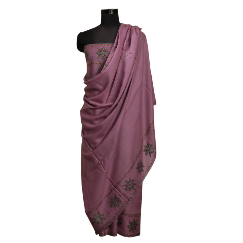 Nizalia Handmade Sozni Work Mouve Pashmina | Grocsy