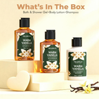 The Love Co. Warm Vanilla Bath & Body Gift Set Kit | Grocsy
