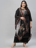 Sztori Floral Printed Regular Kurta With Palazzos & Dupatta | Grocsy
