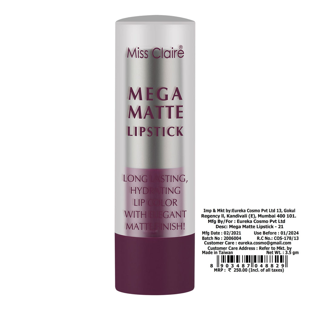 Miss Claire Mega Matte Lipstick - 21 | Grocsy