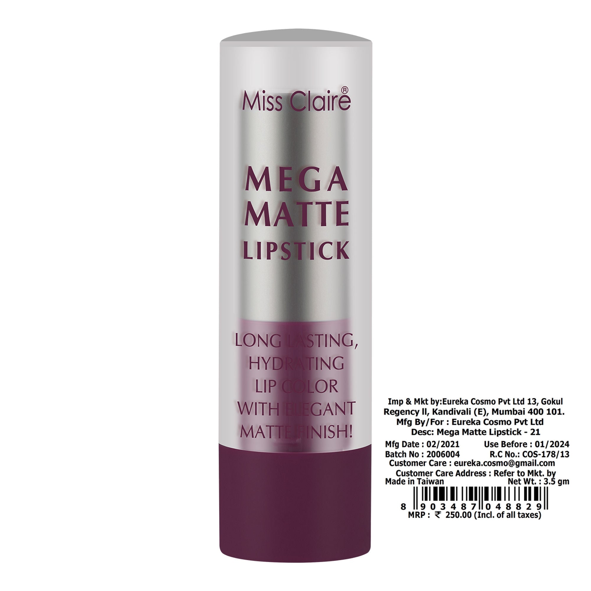 Miss Claire Mega Matte Lipstick - 21 | Grocsy