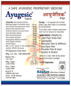 Sagius Ayugesic Capsule | Grocsy