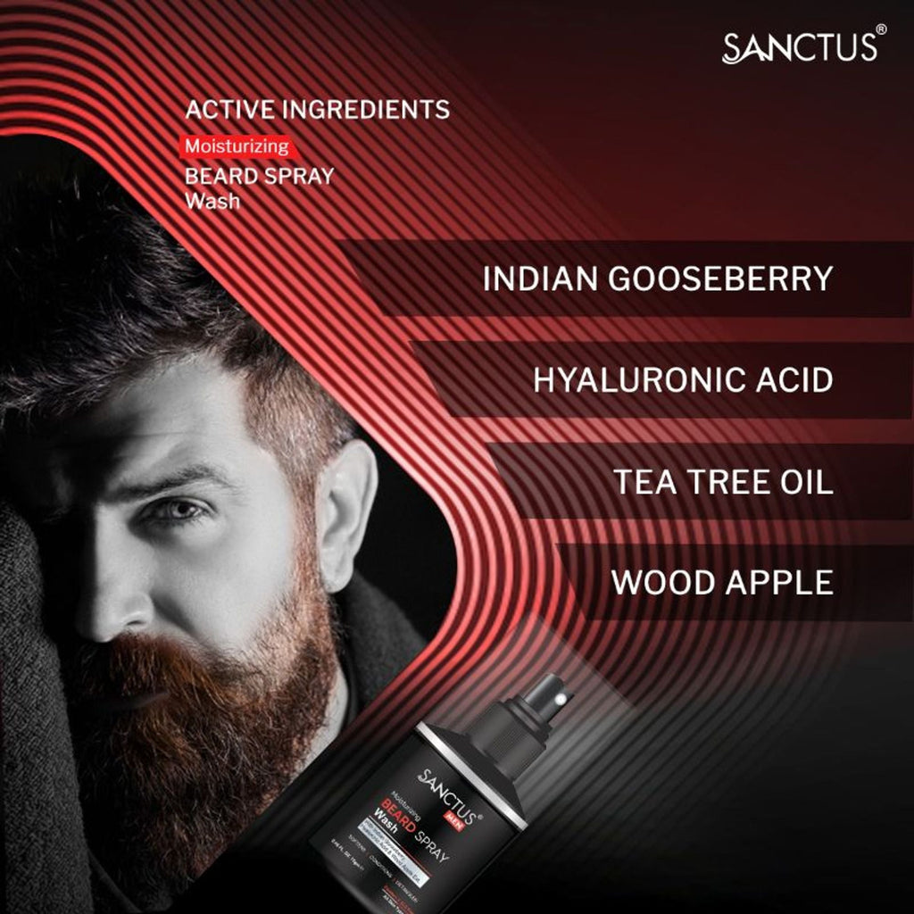 SANCTUS Beard Spray Wash & Conditioner | Grocsy