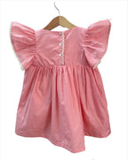 ArthLife Peach Floral Embroidered Dress | Grocsy
