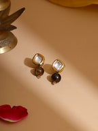 Ruby Raang Brown Tiger Eye Stone Kundan Studs | Grocsy
