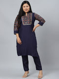 Sztori Ethnic Motifs Printed Straight Kurta with Pant | Grocsy
