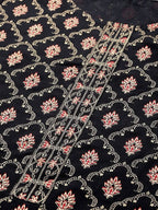 Yufta Women Black & Golden Handblock Printed Kurta with Trouser | Grocsy