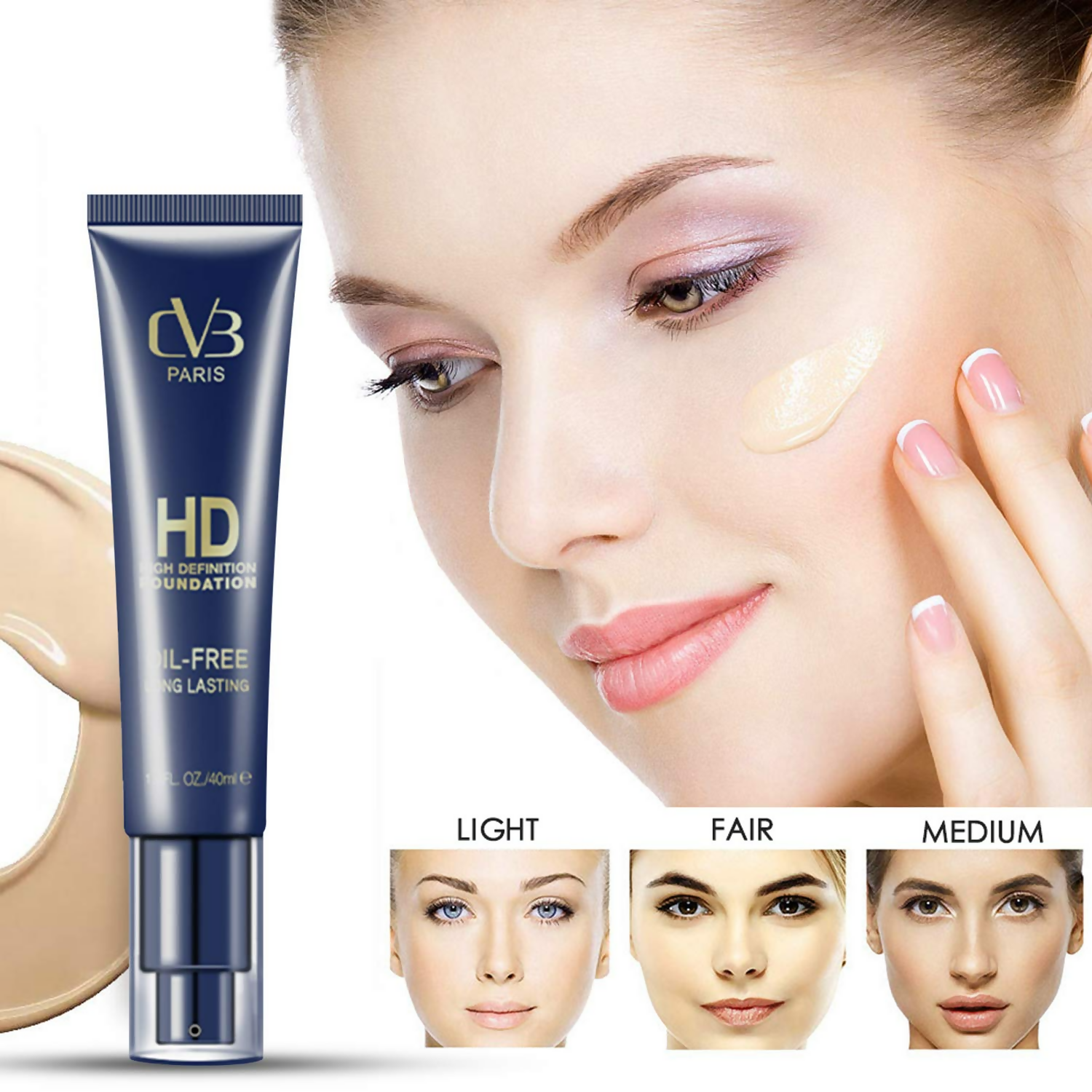 CVB C17 Hd High Definition Full Coverage Foundation Shades 03 | Grocsy