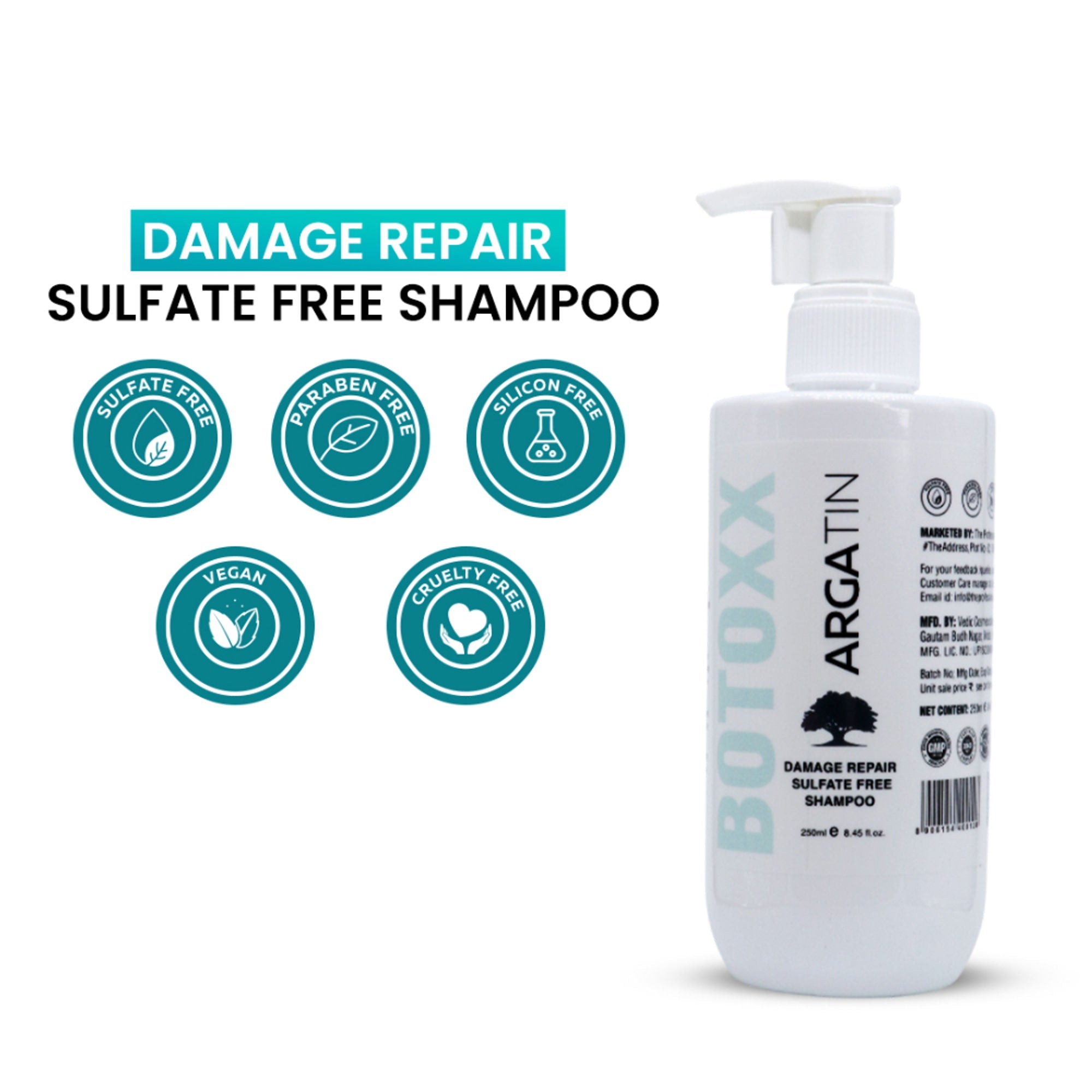 Argatin Botox Damage Repair Sulfate Free Shampoo | Grocsy