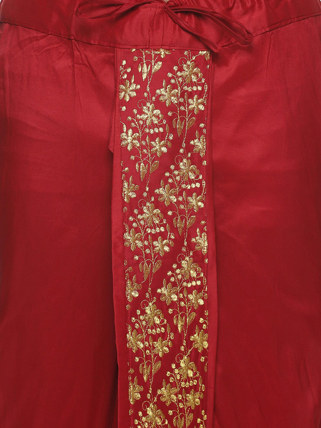 Sethukrishna Men Maroon Embroidered Dhoti Pant | Grocsy