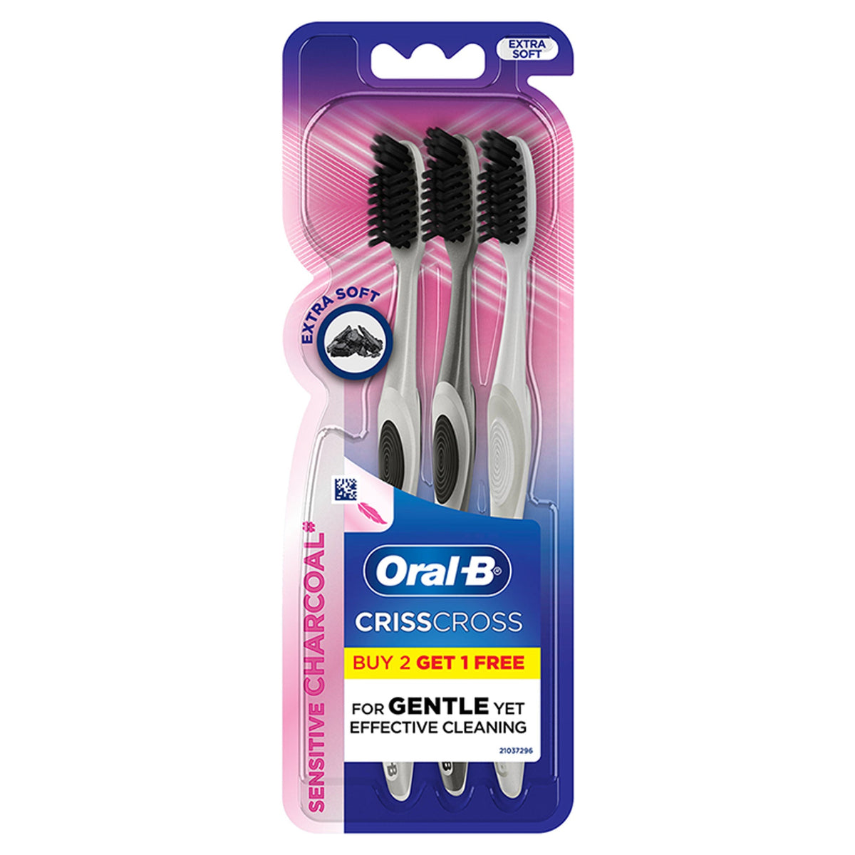Oral-B Pro-Health Criss Cross Charcoal Toothbrush - Extra Soft (Buy 2 Get 1 Free) | Grocsy