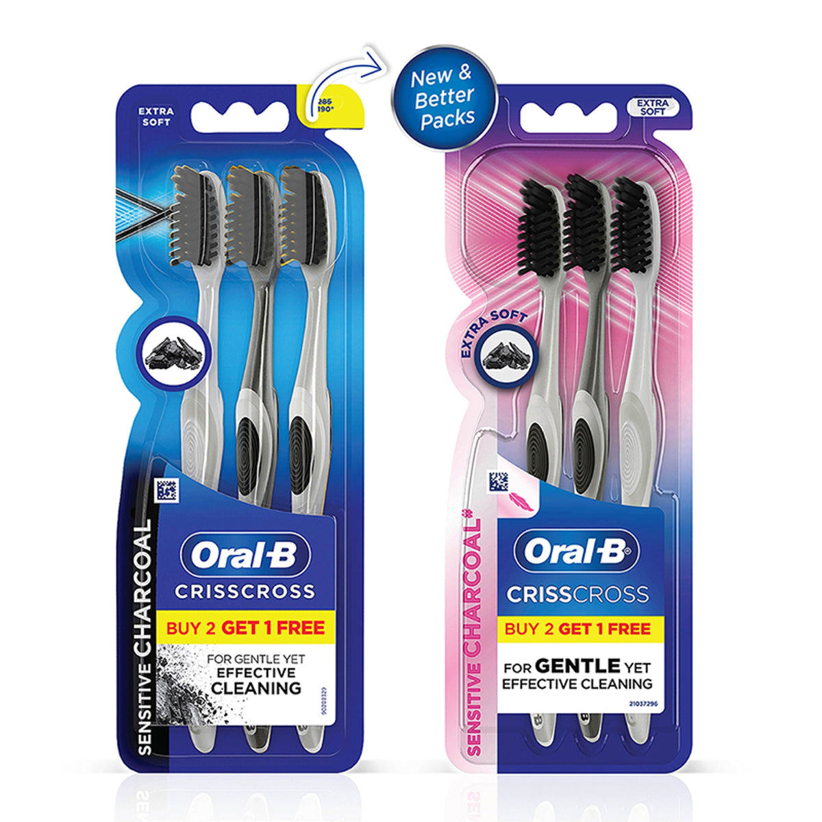 Oral-B Pro-Health Criss Cross Charcoal Toothbrush - Extra Soft (Buy 2 Get 1 Free) | Grocsy
