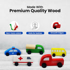 Matoyi Wooden Emergency Toy Vehicle Set of 5 | Grocsy