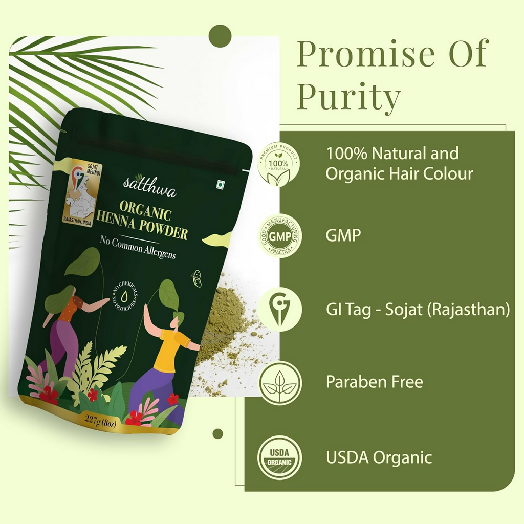 Satthwa Organic Henna Powder | Grocsy