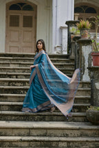 Firozi Kalyani Silk Woven Design Saree - Priyalaxmi | Grocsy