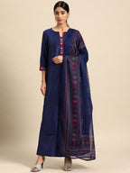 All About You Thread Work Kurta with Palazzos & Dupatta | Grocsy