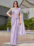 Tikhi Imli Lavender Embellished Saree | Grocsy