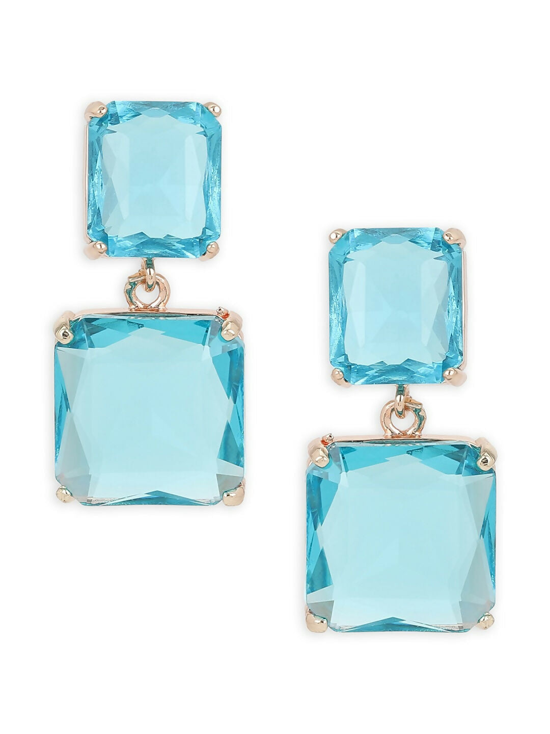 Blue Duet Stone Earrings- Ruby Raang | Grocsy
