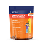 Gritzo SuperMilk Height+ Health Drink for 10-12y Girls - Double Chocolate Flavor | Grocsy