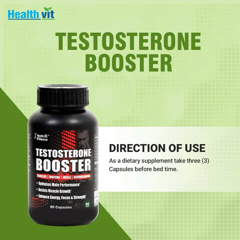 Healthvit Testosterone Booster Capsules | Grocsy