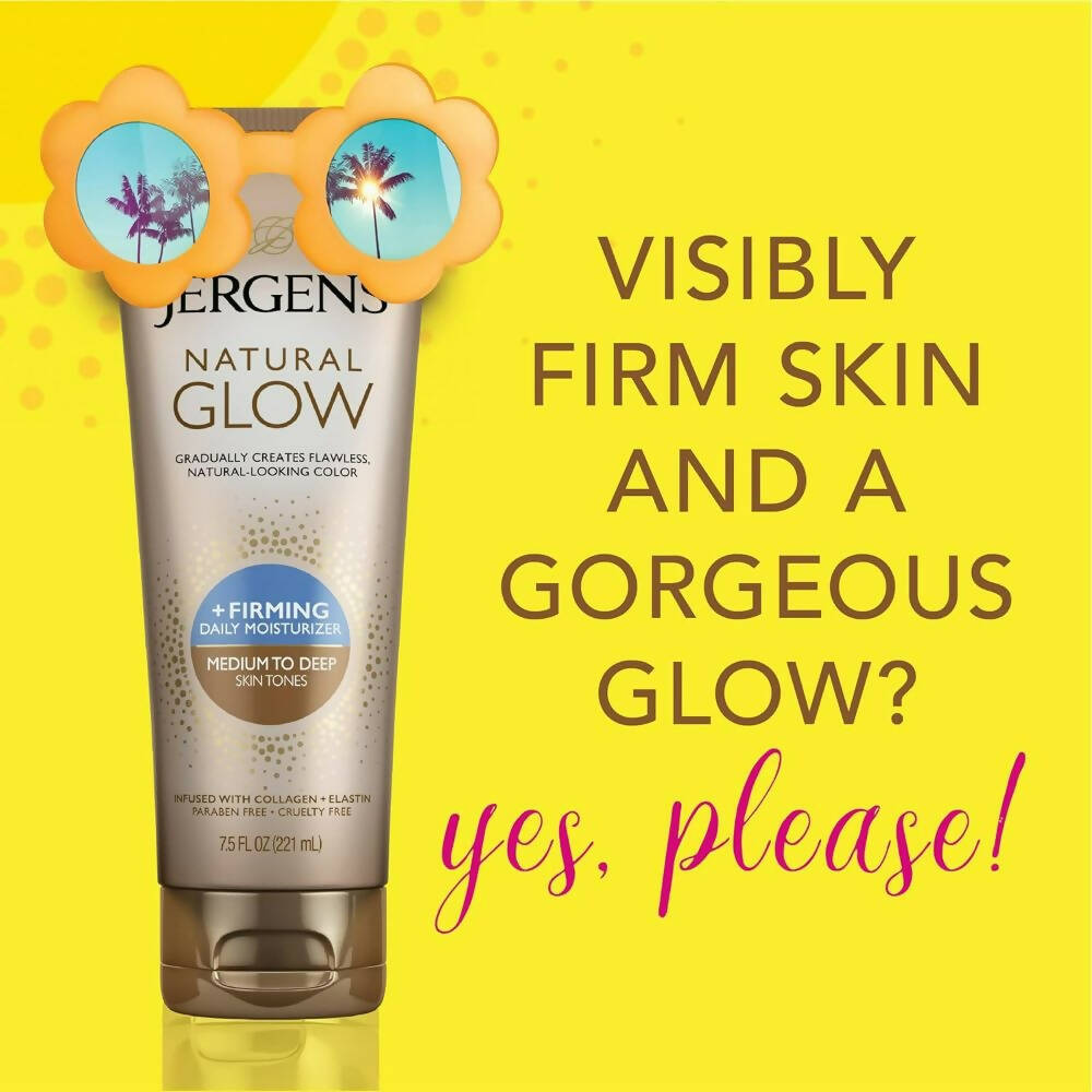 Jergens Natural Glow Daily Moisturizer Firming Medium to Tan Skin Tones | Grocsy