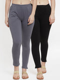 TAG 7 Women Pack of 2 Solid Ankle-Length Leggings | Grocsy