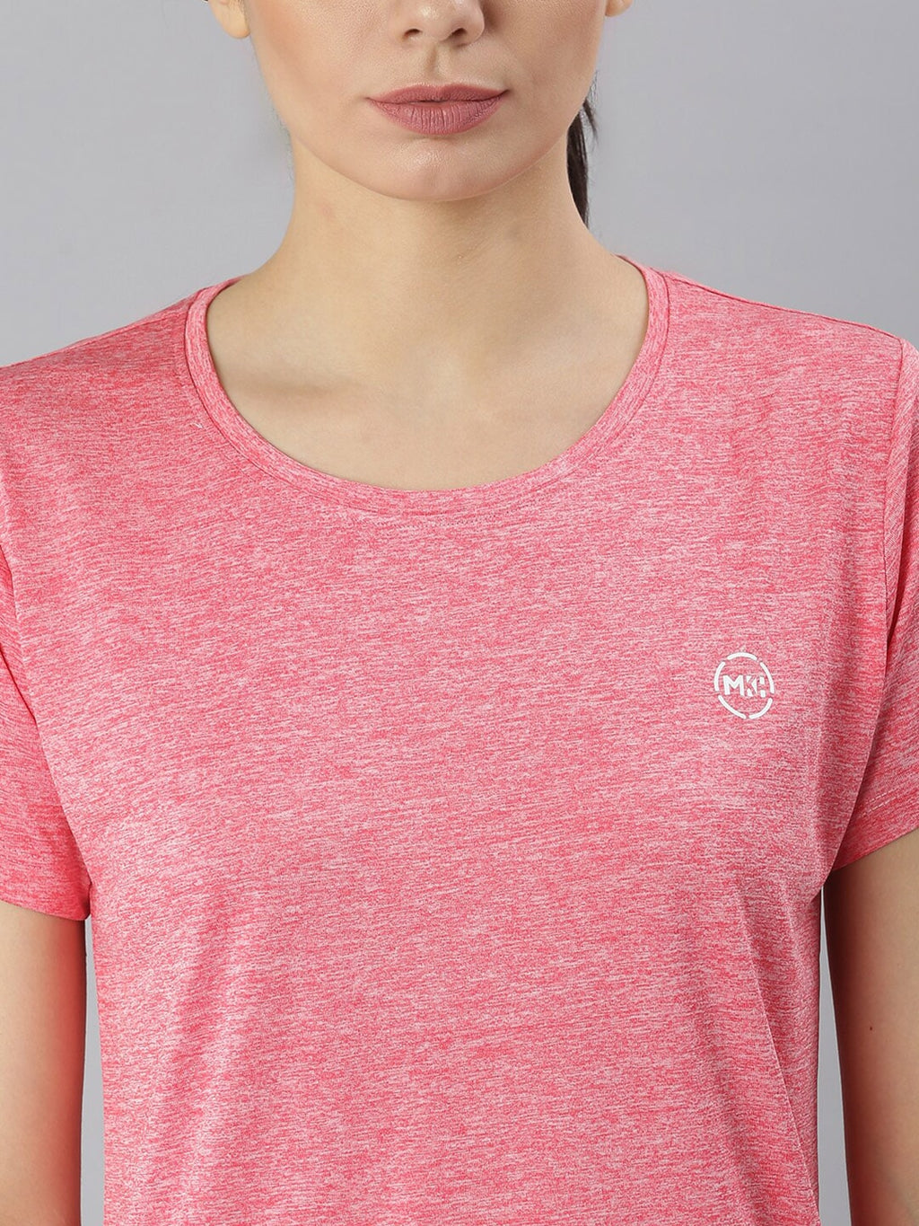 MKH Women Coral Dri-FIT Sports T-shirt | Grocsy