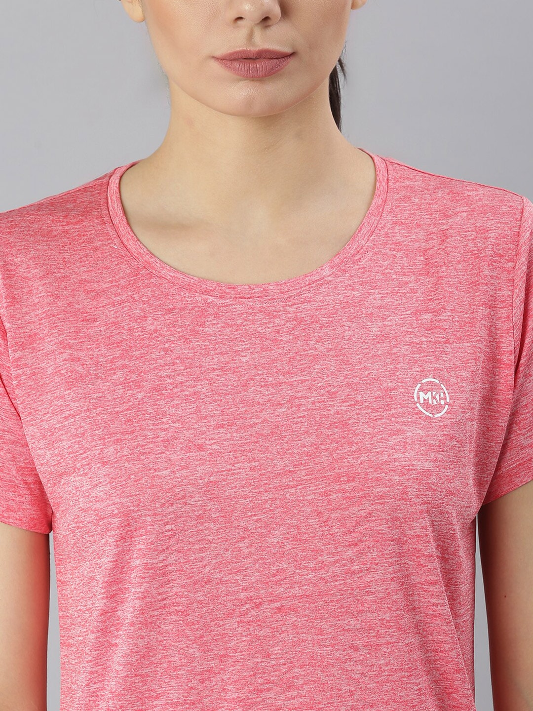 MKH Women Coral Dri-FIT Sports T-shirt | Grocsy