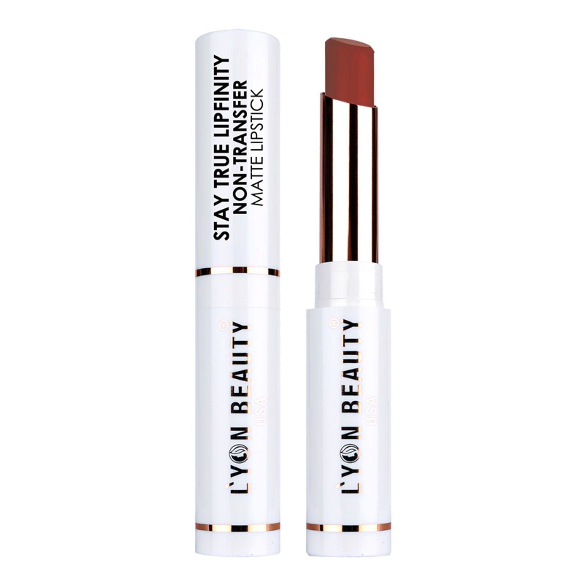 Lyon Beauty Stay True Lipfinity Non Transfer Matte Lipstick - Hot Plum 12 | Grocsy
