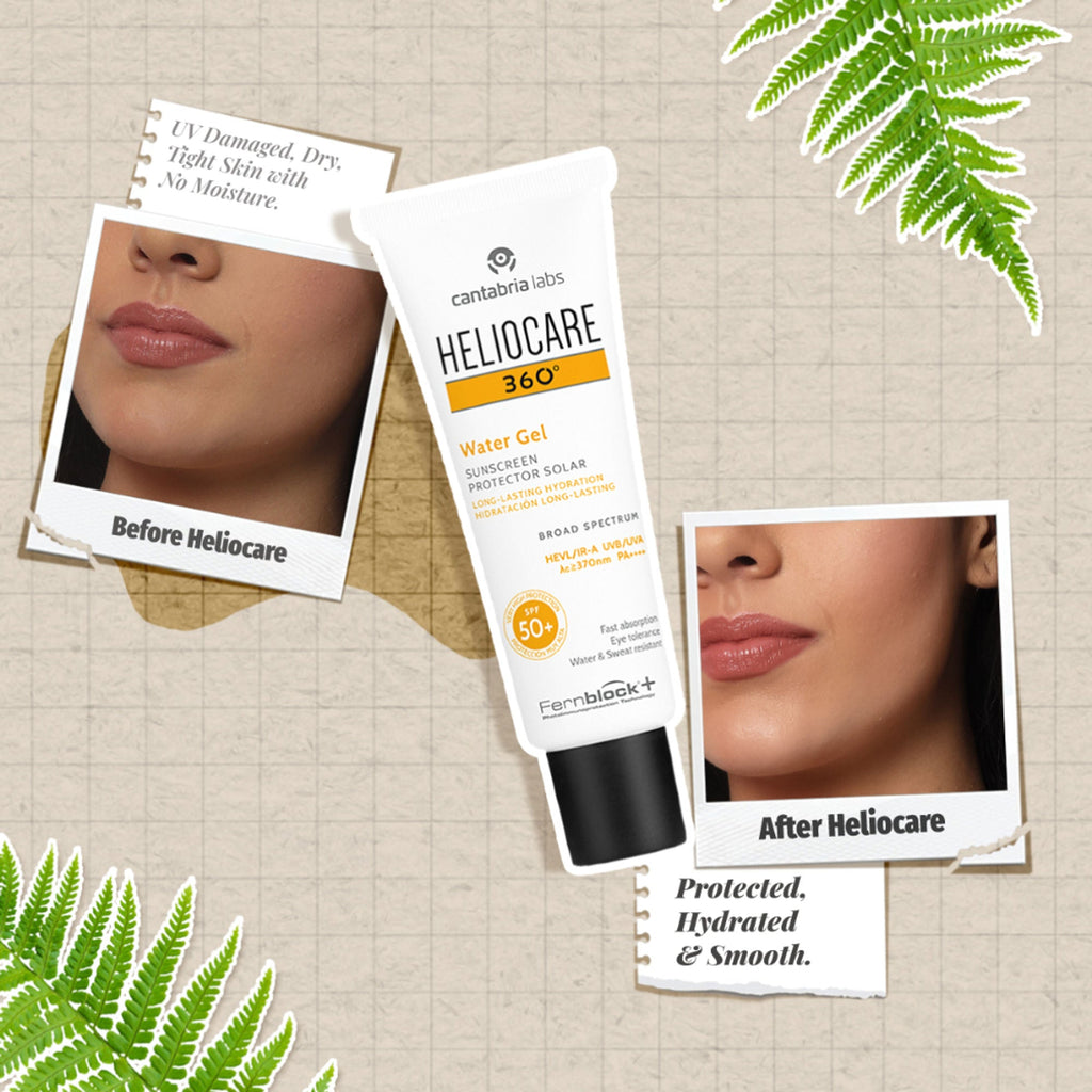 Heliocare Water Gel Hydrating Sunscreen SPF 50+ Pa++++, Water & Sweat Resistant, For Dry & Dull Skin | Grocsy