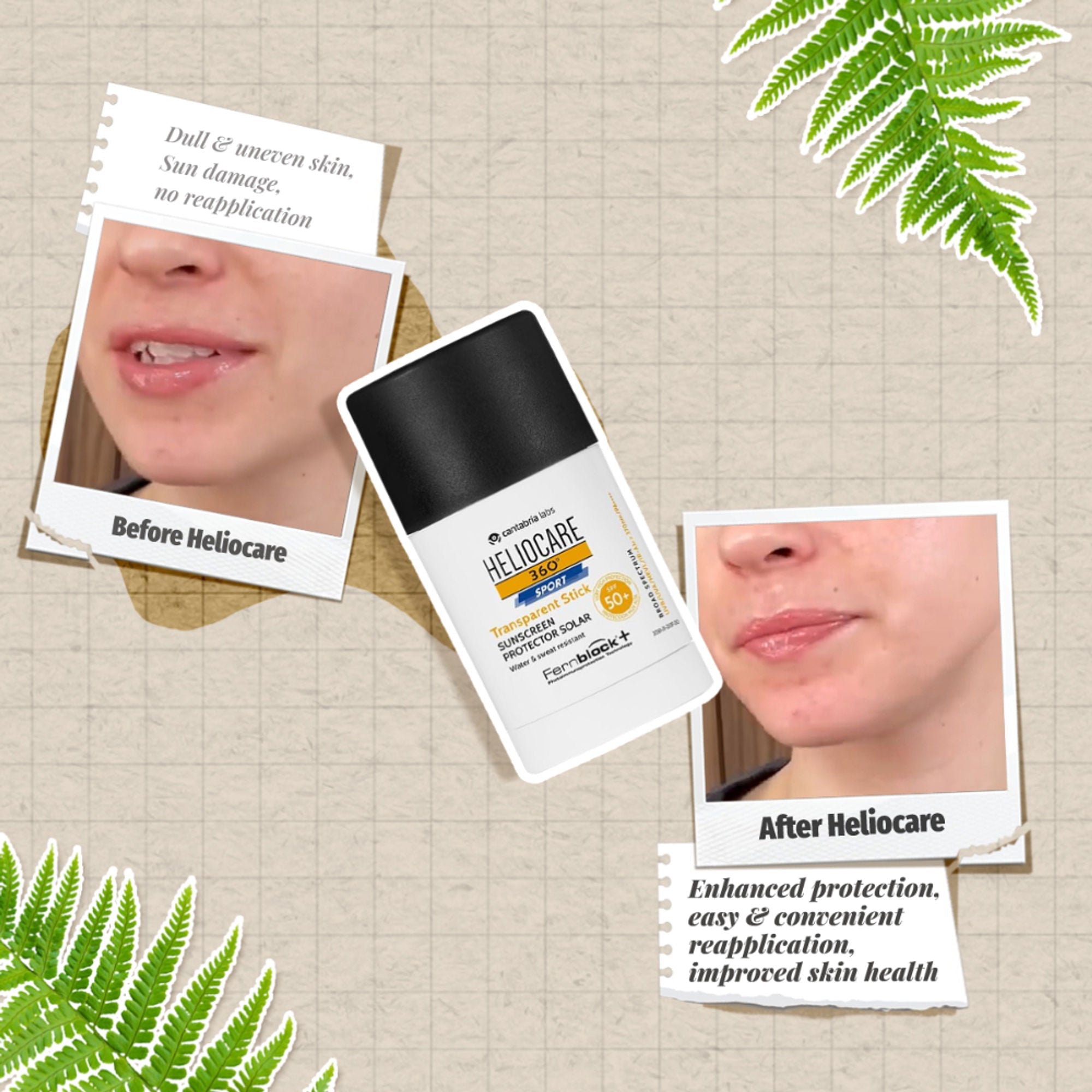 Heliocare 360 Sport Transparent Sunscreen Stick SPF 50+ | Grocsy