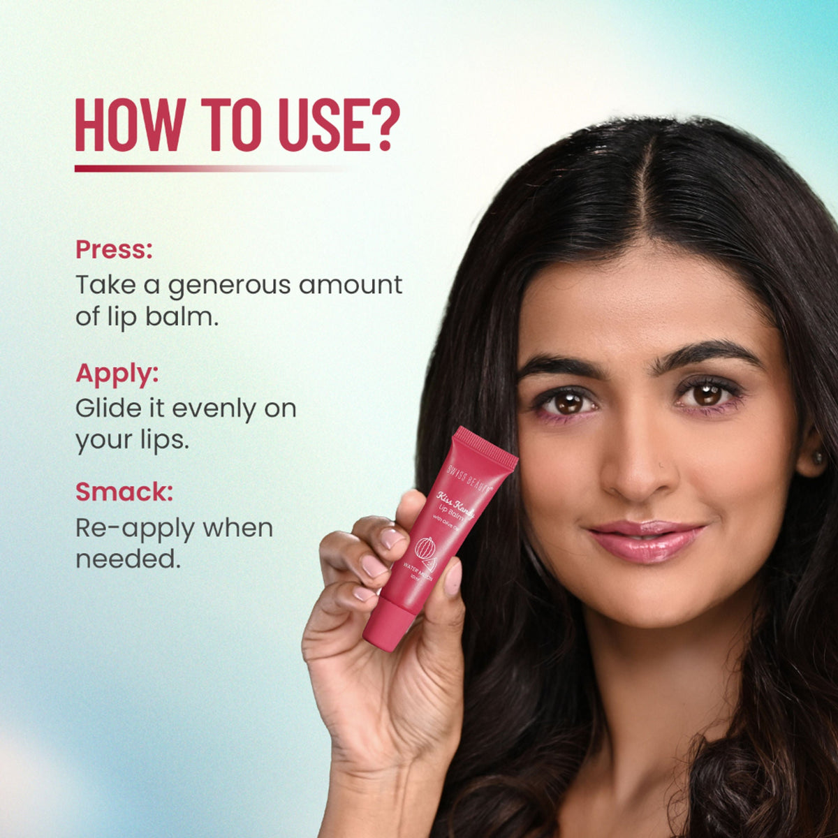 Swiss Beauty Kiss Kandy Tinted Lip Balm | Non-Sticky with Olive Oil & Vitamin E - 04 Mulberry | Grocsy