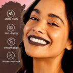 Swiss Beauty Pure Matte Lipstick , Non-Drying, Smooth Glide, Long Lasting - 227 Coffee | Grocsy