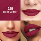 Swiss Beauty Pure Matte Lipstick , Non-Drying, Smooth Glide, Long Lasting - 228 Bold Wine | Grocsy