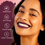 Swiss Beauty Pure Matte Lipstick , Non-Drying, Smooth Glide, Long Lasting - 230 Brandy Harrington | Grocsy