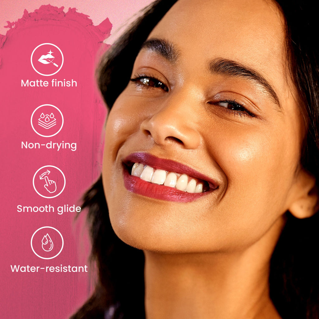 Swiss Beauty Pure Matte Lipstick , Non-Drying, Smooth Glide, Long Lasting - 202 Peaches N Cream | Grocsy