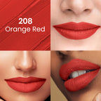 Swiss Beauty Pure Matte Lipstick , Non-Drying, Smooth Glide, Long Lasting - 208 Orange Red | Grocsy