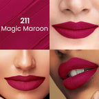 Swiss Beauty Pure Matte Lipstick , Non-Drying, Smooth Glide, Long Lasting - 211 Magic Maroon | Grocsy