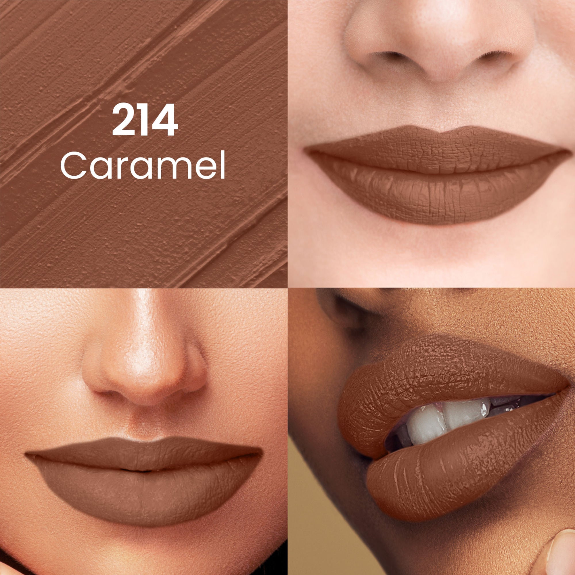 Swiss Beauty Pure Matte Lipstick , Non-Drying, Smooth Glide, Long Lasting - 214 Caramel | Grocsy
