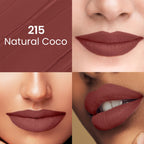 Swiss Beauty Pure Matte Lipstick , Non-Drying, Smooth Glide, Long Lasting - N215 Natural Coco | Grocsy