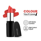 Swiss Beauty Pure Matte Lipstick , Non-Drying, Smooth Glide, Long Lasting - 217 Apricot | Grocsy