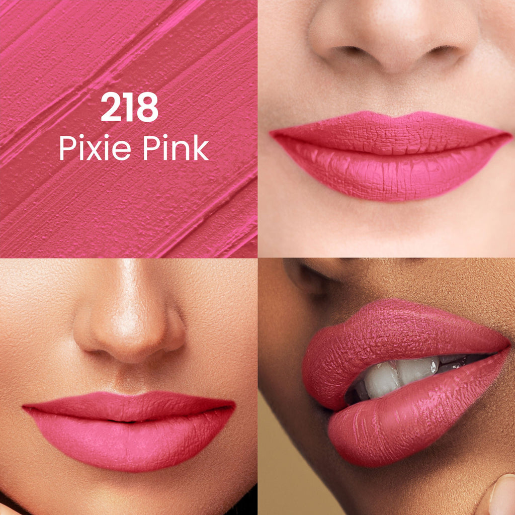 Swiss Beauty Pure Matte Lipstick , Non-Drying, Smooth Glide, Long Lasting - 218 Pixie Pink | Grocsy