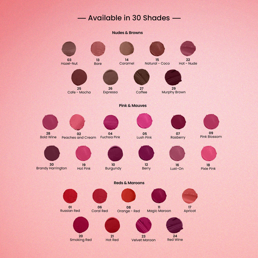 Swiss Beauty Pure Matte Lipstick , Non-Drying, Smooth Glide, Long Lasting - 218 Pixie Pink | Grocsy